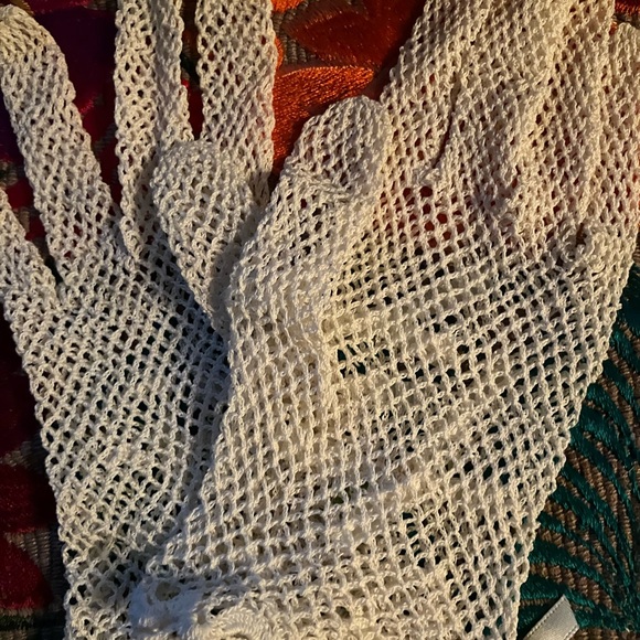 *4 pairs of Vintage Crochet and Gloves & sheer  Mid Century Dress Summer Gloves - Picture 13 of 14